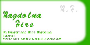 magdolna hirs business card